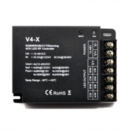 Контроллер V4-X RGBW/RGB/CCT/DIM 12/24V, 390/768W