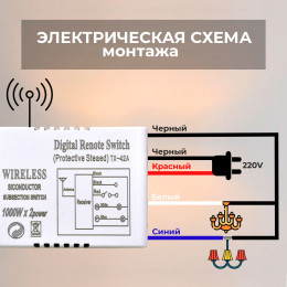 Пульт дистанционного управления светом беспроводной 2 канала выключатель света