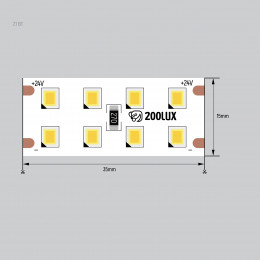 Светодиодная лента 21W 4000К 24V 2835 240LED 2-х рядная