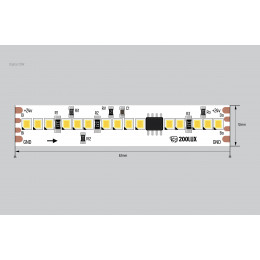 Светодиодная лента адресная SPI 20W 24V 2835 240LED бегущий огонь