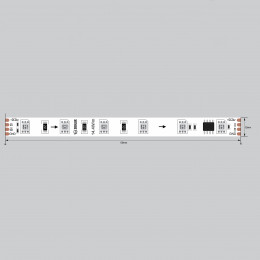 Светодиодная лента адресная SPI RGB 14.4W 24V 5050 60LED бегущий огонь